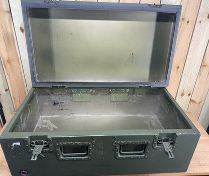 Military Surplus Metal Footlocker Case 39x22x16" Green Waterproof Storage