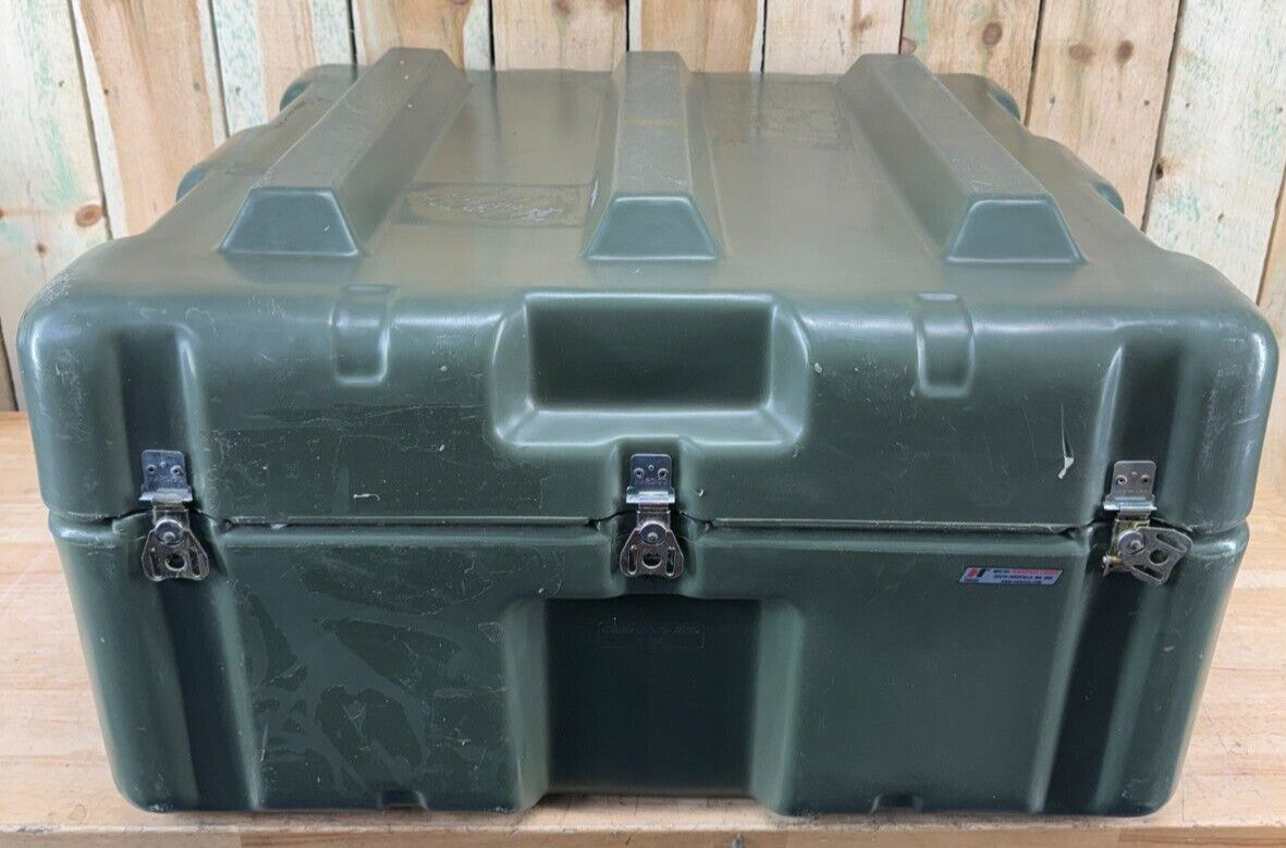 Pelican Hardigg Case 29"x27"x17" Green Waterproof Storage Footlocker
