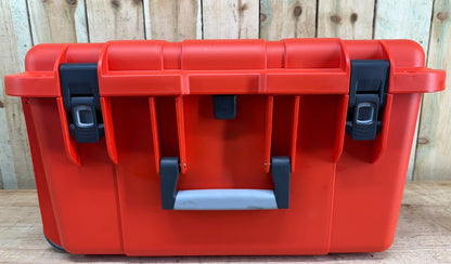 Auer Waterproof Rolling Case 23.5x16x13" Orange Good Condition AB Free Shipping