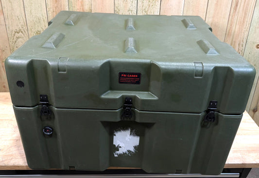 Pelican Hardigg Rolling Case 32x28x20.5" Green Military Waterproof Footlocker