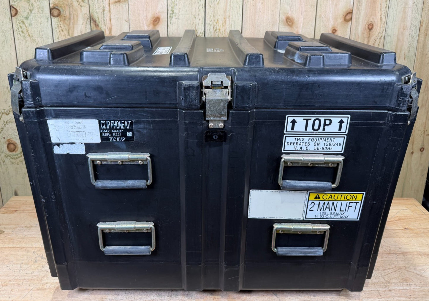 ECS Waterproof Case 34x23.5x24.5" IN Military Surplus Transit Black Grade AB