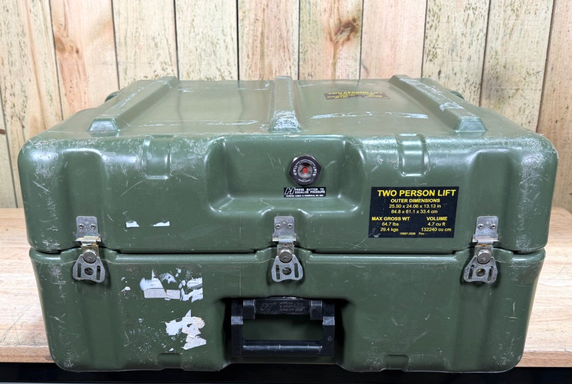 Hardigg Footlocker  25x23.5x13.5" Green Case  Military Waterproof
