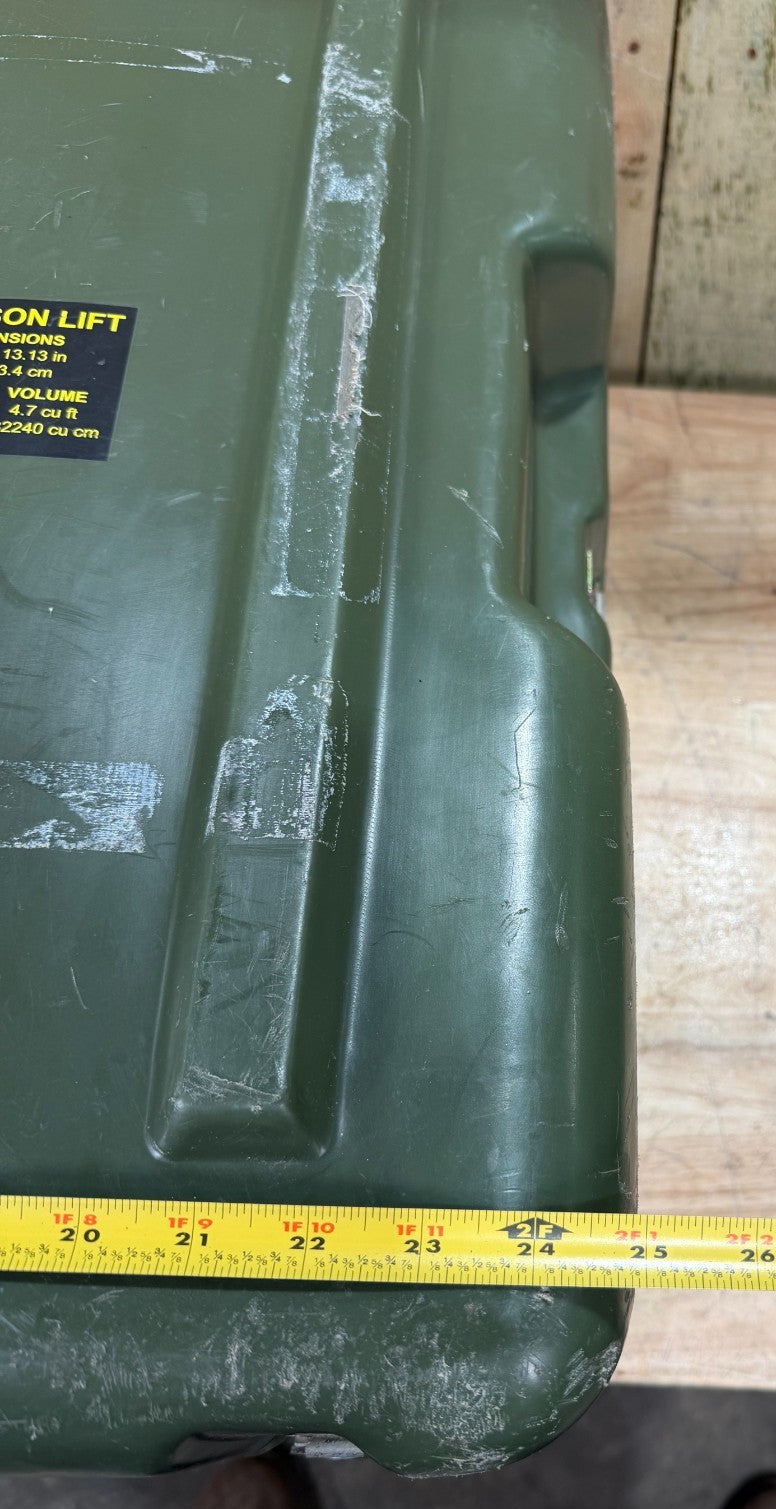 Hardigg Footlocker  25x23.5x13.5" Green Case  Military Waterproof