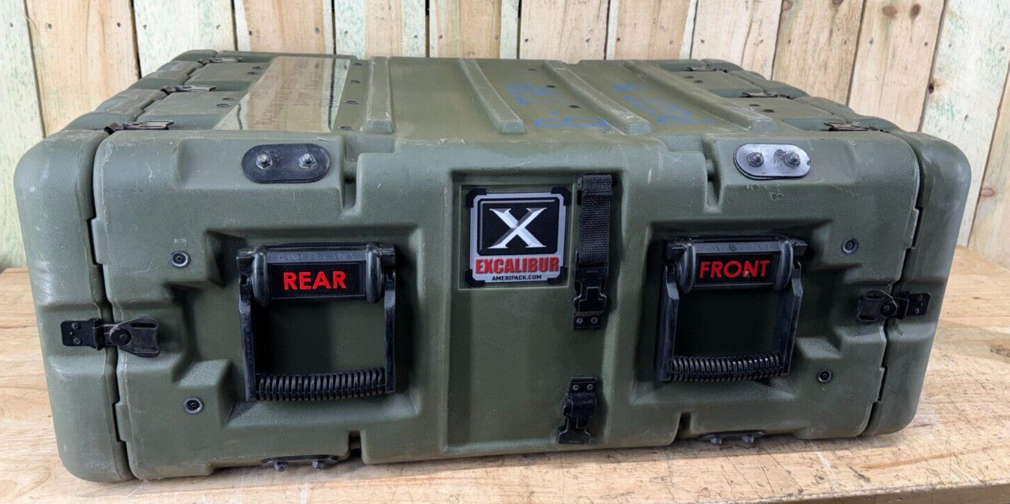 Ameripack Excalibur Server Rack 4U 19" X 24" Waterproof Storage Case W/ Rack
