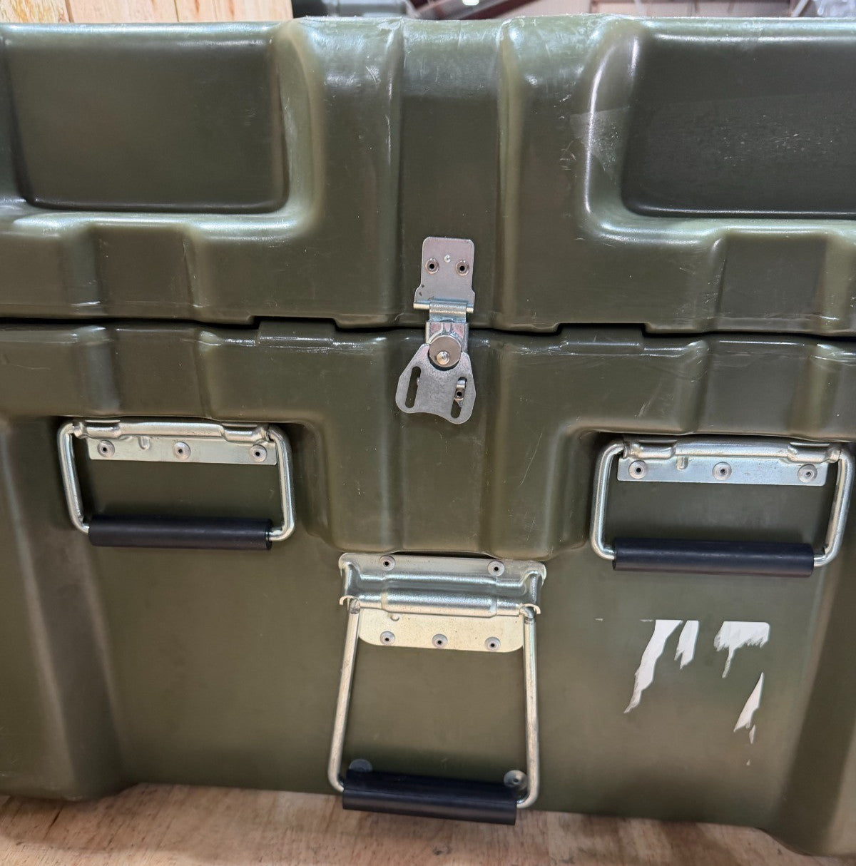 Pelican Hardigg Rolling Case 37x27x18.5" Green Waterproof Storage Footlocker