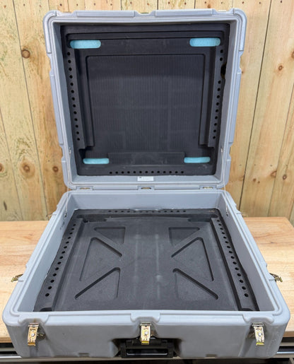 Pelican Hardigg Rolling Case 27x26x15" Military Waterproof Footlocker W/ Handle