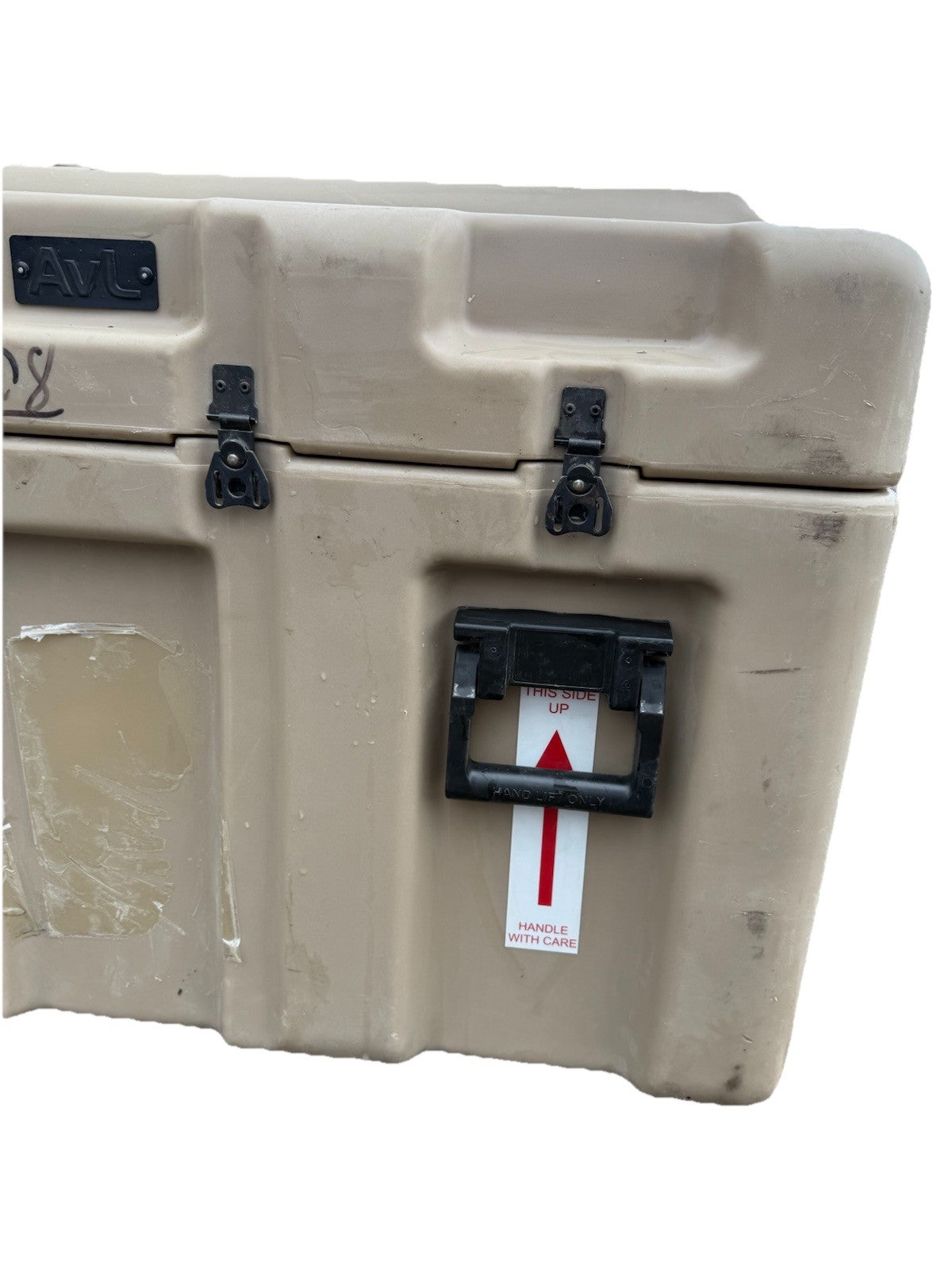 Pelican Hardigg Huge Shipping Case 39x38x24" Tan Waterproof Storage Footlocker