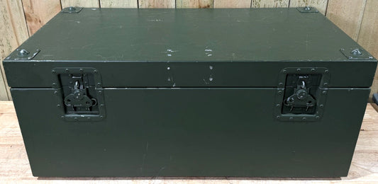 Military Surplus Metal Footlocker Case 37x19x15 Green Waterproof Storage