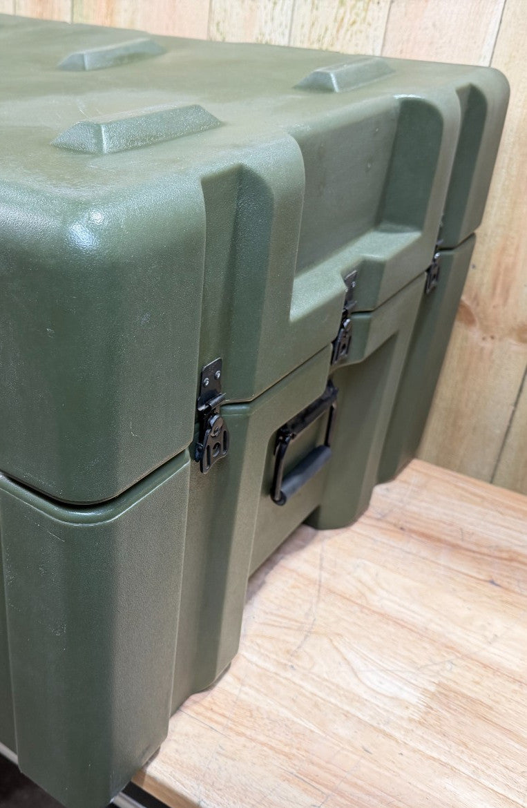 Pelican Hardigg Rolling Case 32x28x20.5" Green Military Waterproof Footlocker