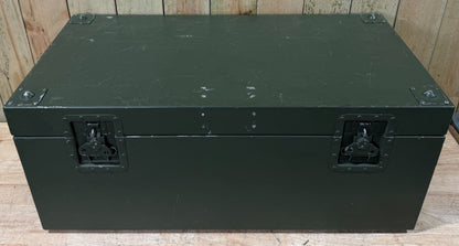 Military Surplus Metal Footlocker Case 37x19x15 Green Waterproof Storage