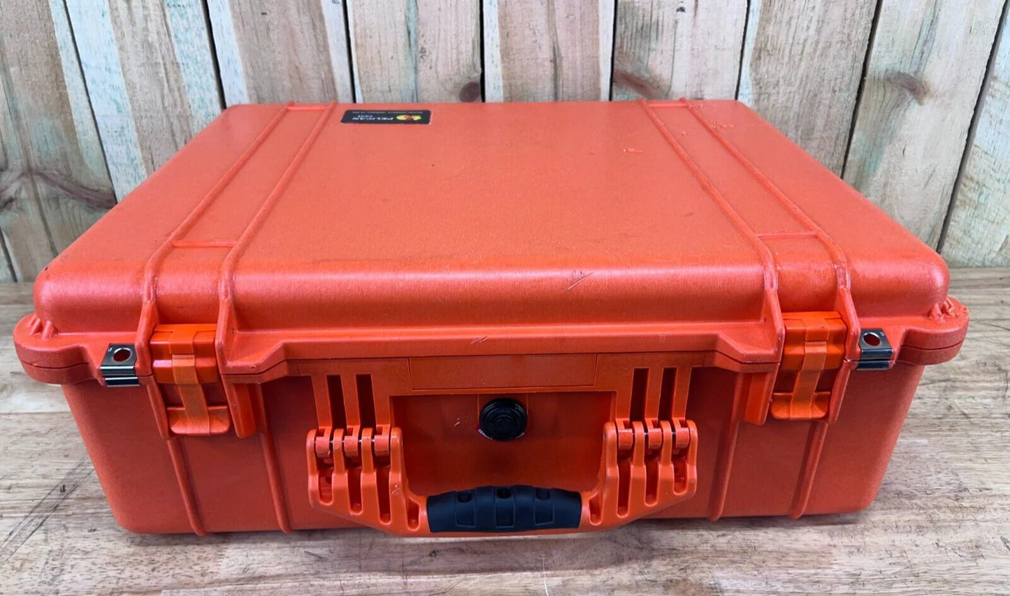 Pelican 1600 Protector Storage Case Waterproof Orange Good Condition AB