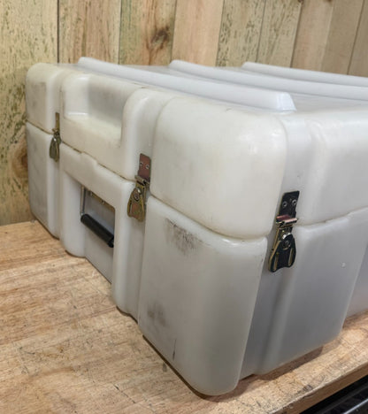 Pelican Hardigg Case 25.5x24x13.5" White Waterproof Storage Footlocker