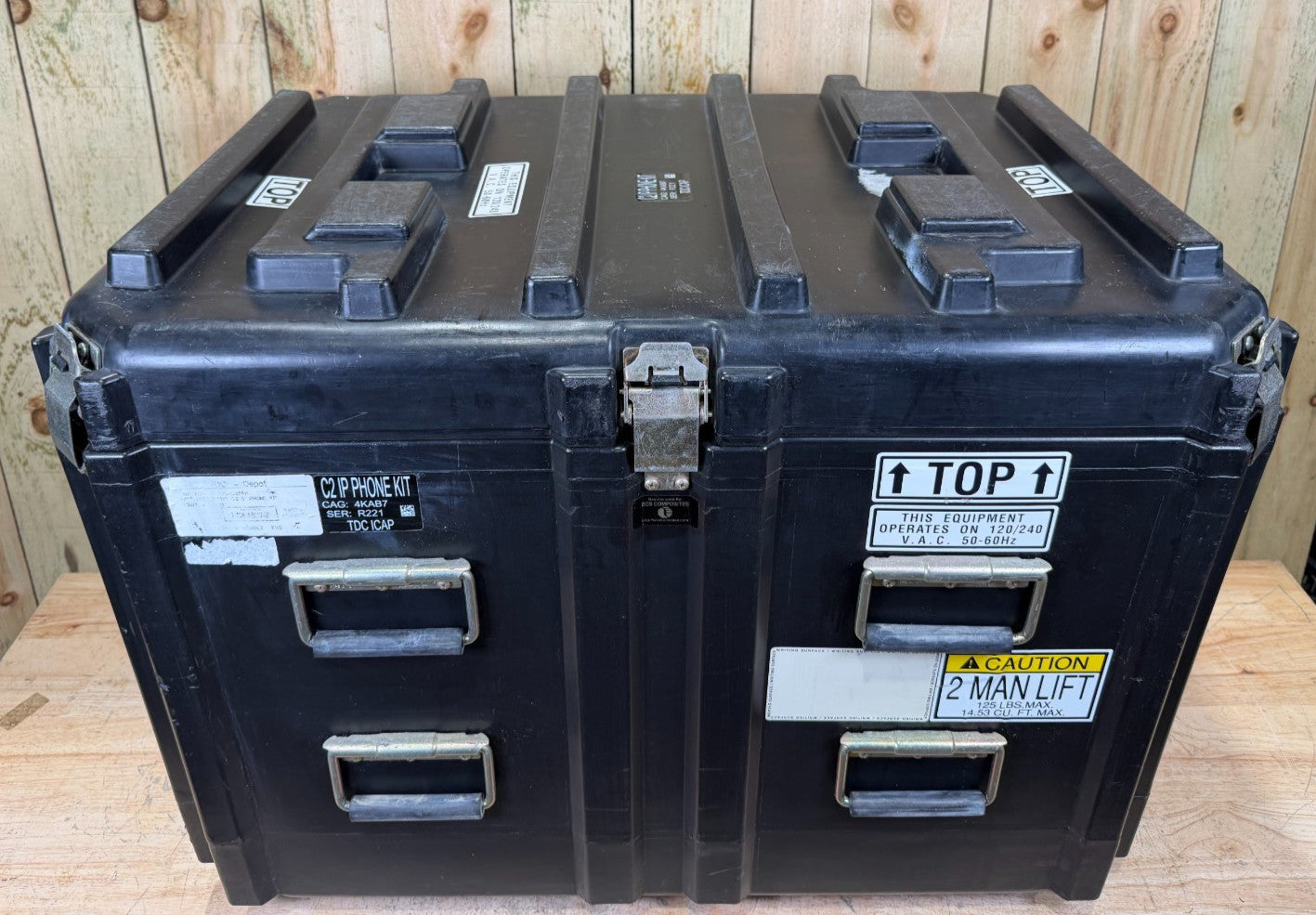 ECS Waterproof Case 34x23.5x24.5" IN Military Surplus Transit Black Grade AB