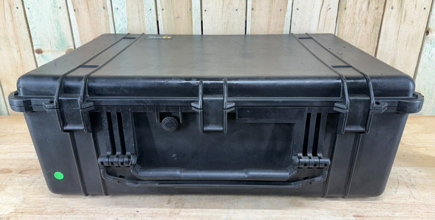 Pelican 1650 Protector Case Black Rolling Waterproof Good Condition AB Free Ship