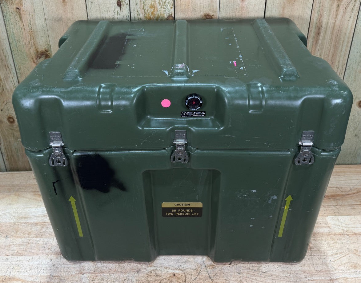 Pelican Hardigg Case 27x20x22" Green Waterproof Storage Footlocker