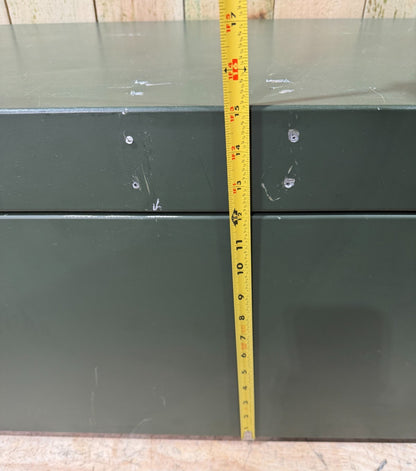 Military Surplus Metal Footlocker Case 37x19x15 Green Waterproof Storage