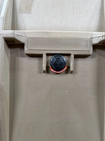Pelican 0370 Waterproof Tan Case Large Good Condition AB Free Ship