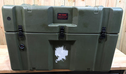 Pelican Hardigg Rolling Case 32x28x20.5" Green Military Waterproof Footlocker