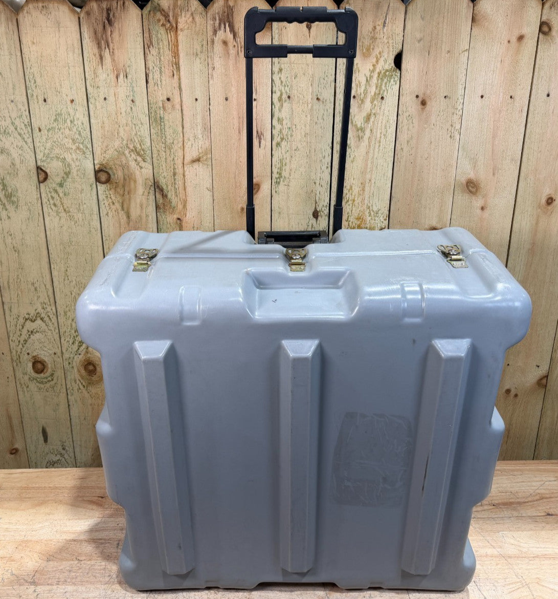 Pelican Hardigg Rolling Case 27x26x15" Military Waterproof Footlocker W/ Handle