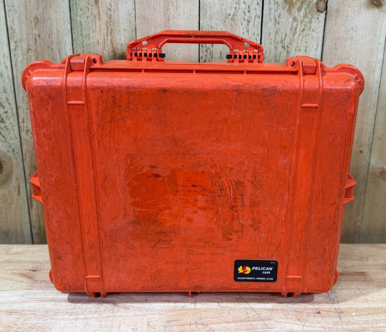 Pelican 1600 Protector Storage Case Waterproof Orange Good Condition OS