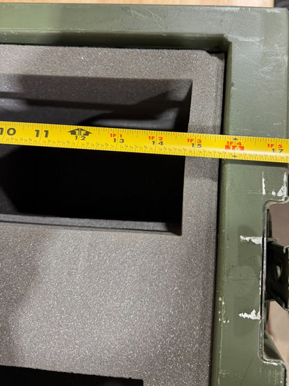 Military Surplus Metal Footlocker Case 37x19x15 Green Waterproof Storage