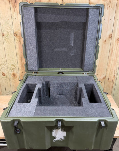 Pelican Hardigg Rolling Case 32x28x20.5" Green Military Waterproof Footlocker
