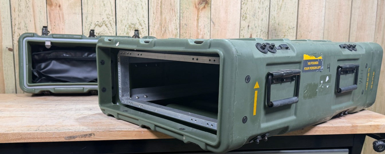 ECS Military Surplus Server Rack 19x24" 3U Case Waterproof OD Green