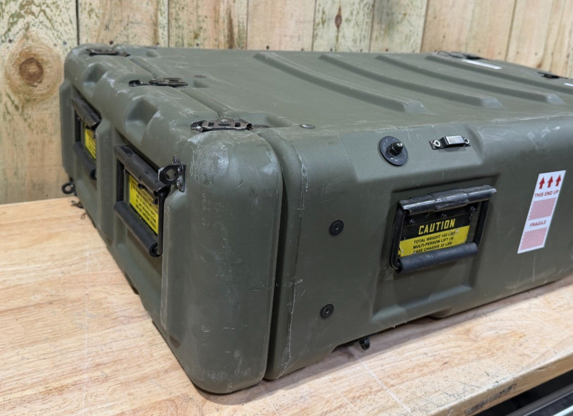 Military Surplus Server Rack 3U Case Waterproof OD Green Pelican ECS Storage