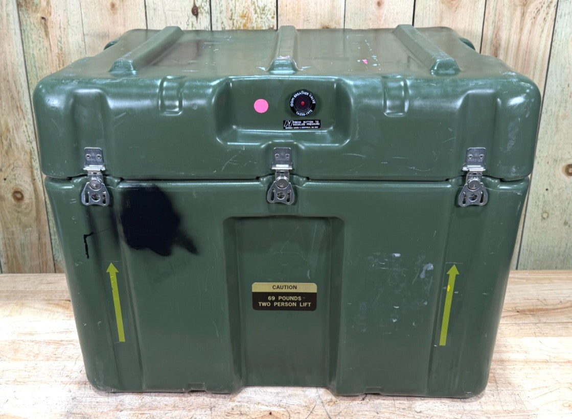 Pelican Hardigg Case 27x20x22" Green Waterproof Storage Footlocker