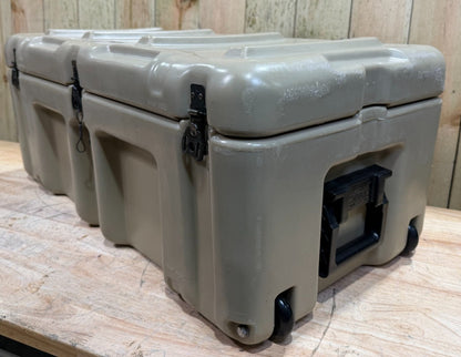 Pelican Hardigg Case 32.5x17x14" Tan Military Waterproof Footlocker 472-FTLK-1