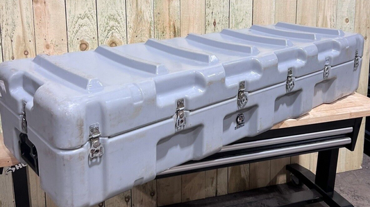 Hardigg Pelican Long Military Case 59” 19.5” 12” Grey Footlocker Waterproof Box