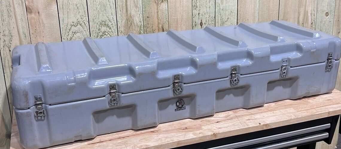 Hardigg Pelican Long Military Case 59” 19.5” 12” Grey Footlocker Waterproof Box