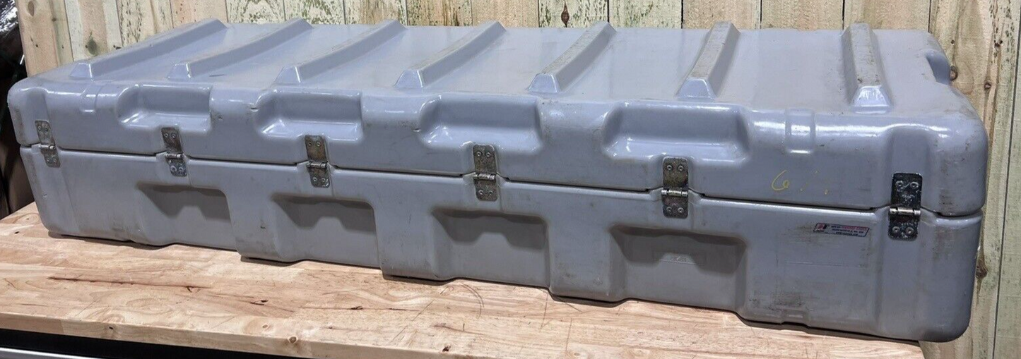 Hardigg Pelican Long Military Case 59” 19.5” 12” Grey Footlocker Waterproof Box