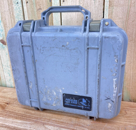 Pelican 1400 Protector Case Handheld Grey Good Condition OS Free Shipping