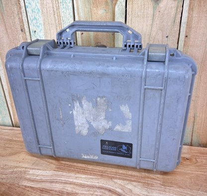 Pelican 1500 Protector Case Grey Waterproof Good Condition OS