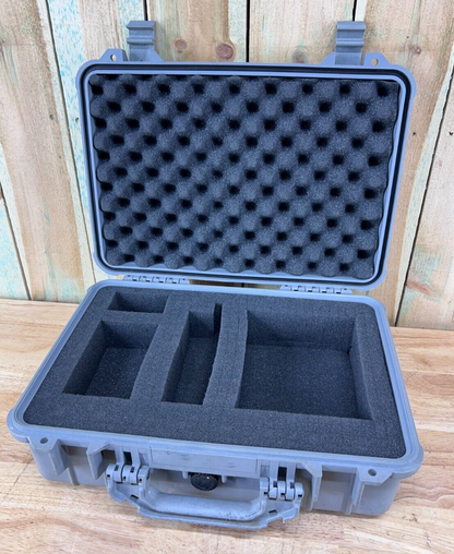 Pelican 1500 Protector Case Grey Waterproof Good Condition OS