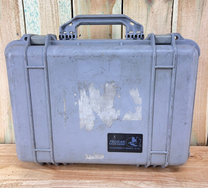 Pelican 1500 Protector Case Grey Waterproof Good Condition OS